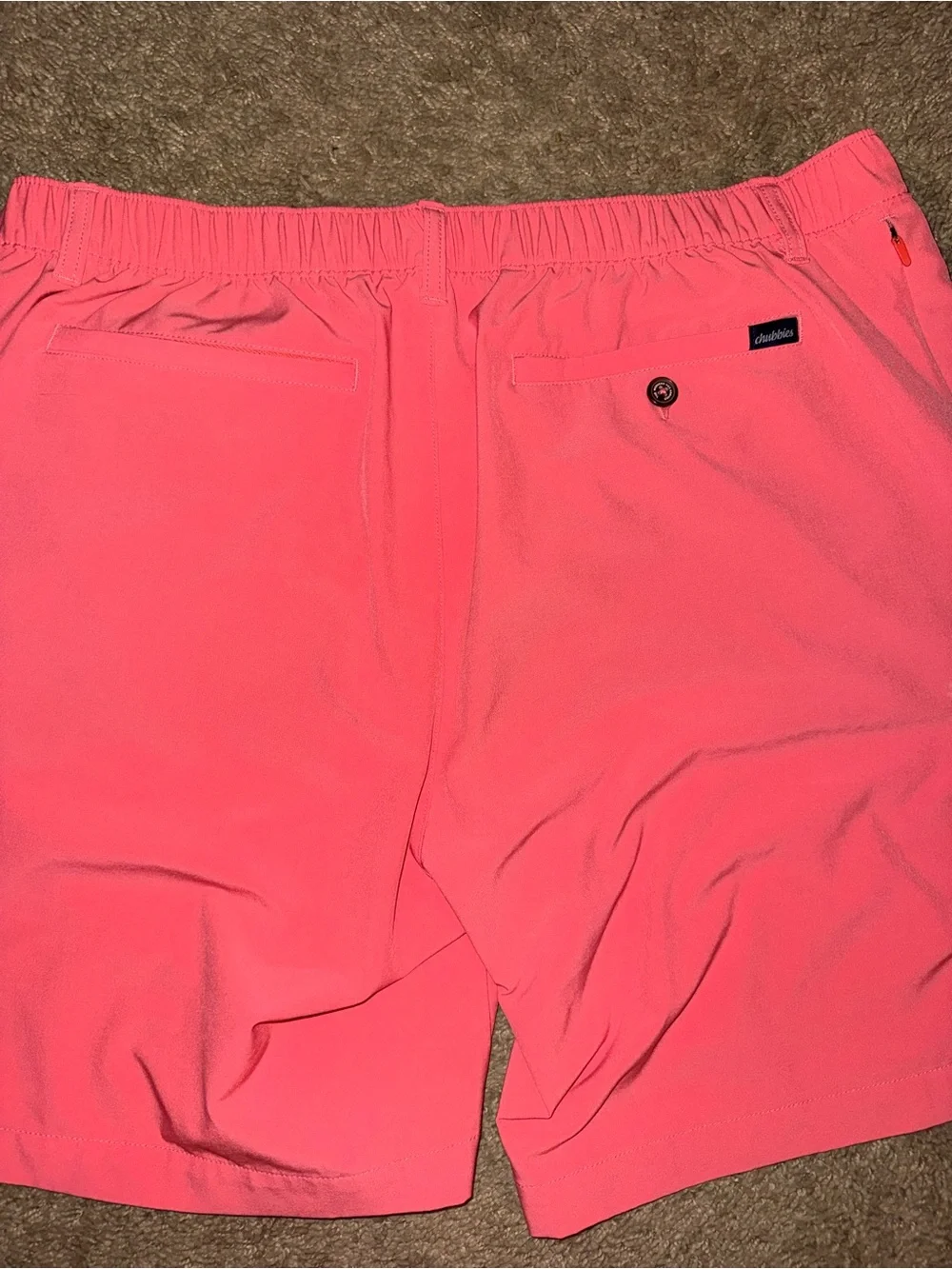 Used gym chubbies Red Swim Board Shorts with White Drawstring